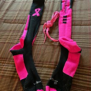 Pink Men’s athletic socks Breast Cancer Awareness